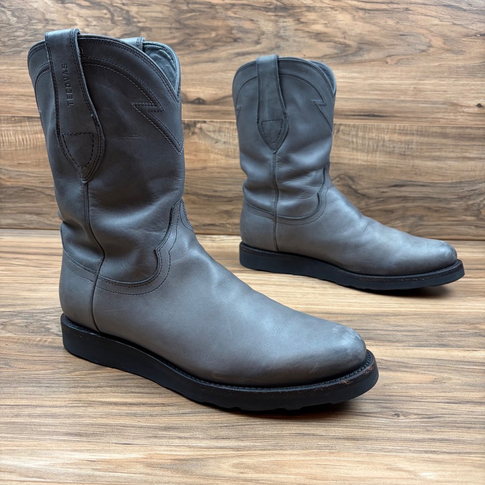 Tecovas X Made In The Knox Mens 9.5D Western Farm Ranch 10" Work Boots Grey
